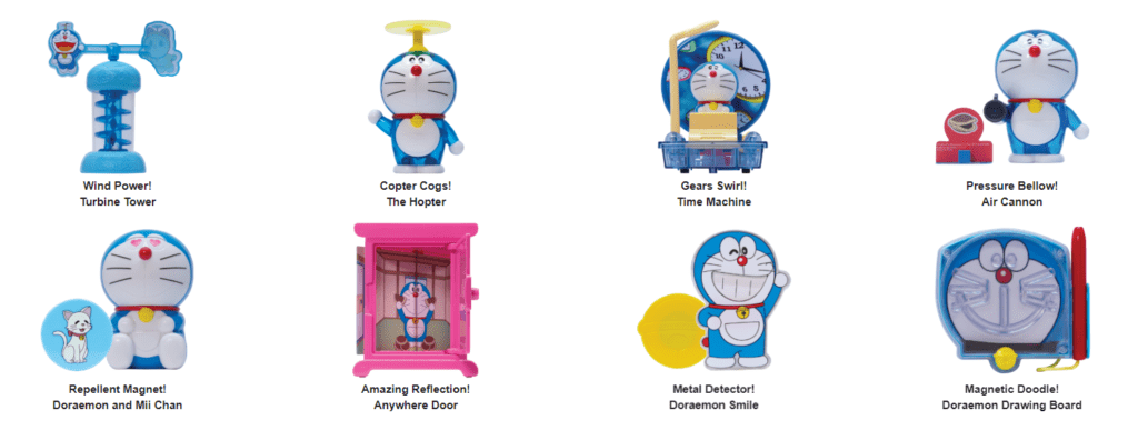 McDonald Doraemon Happy Meal Toys series